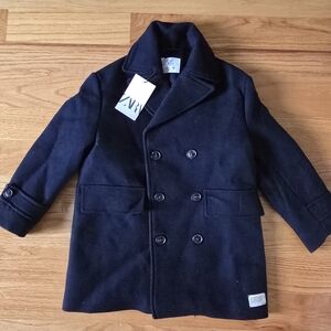 Zara Kids Navy Peacoat